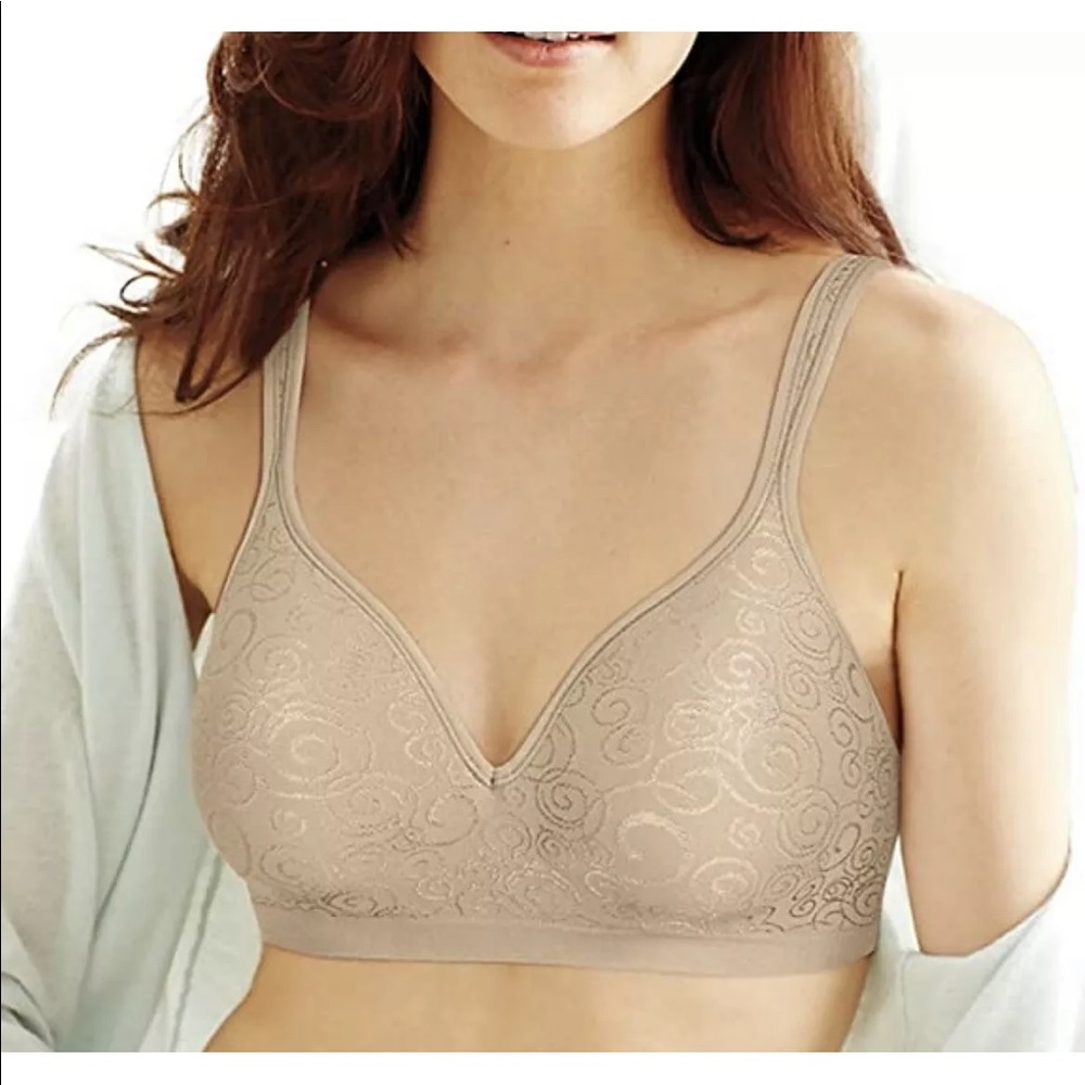 Bali Womens Comfort Revolution Wirefree Bra 34C Nude Swirl